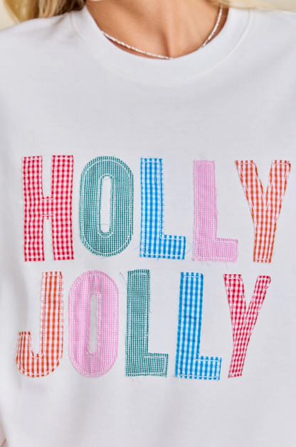 Holly Jolly White Holiday Sweatshirt