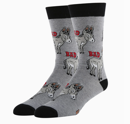 Bad Ass Men's Funny Cotton Crew Socks