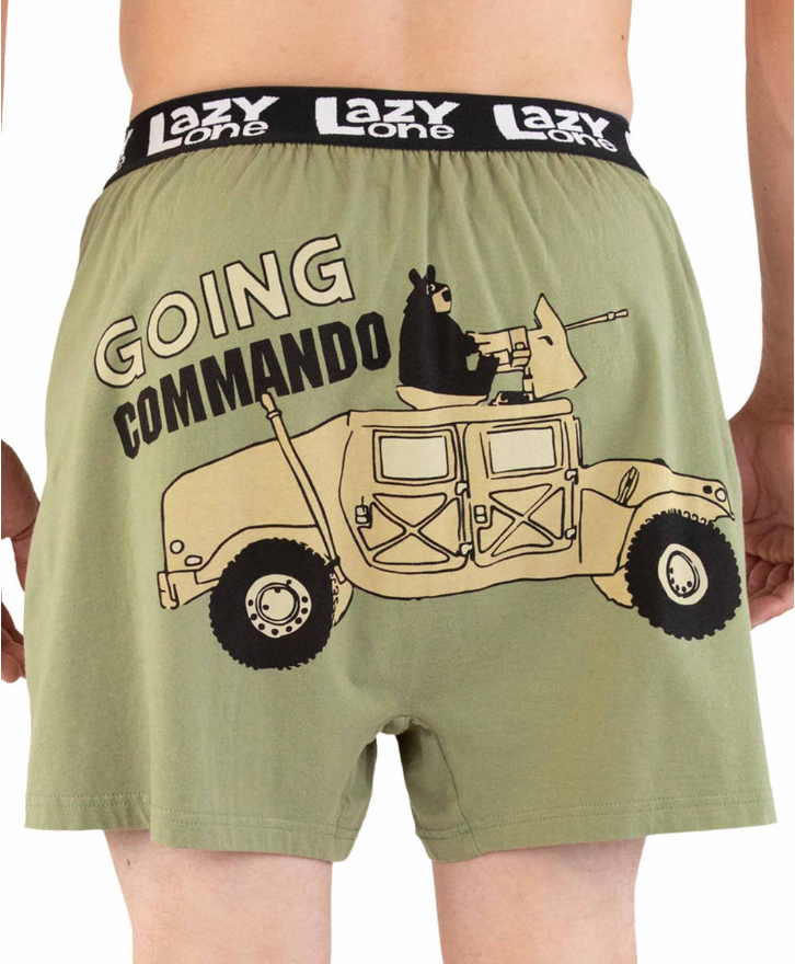 Going Commando Men's Funny Bear Boxer