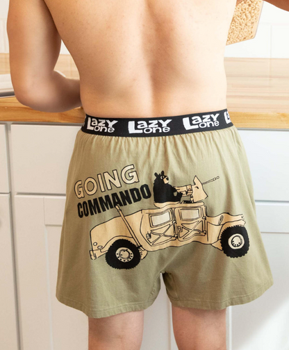 Going Commando Men's Funny Bear Boxer