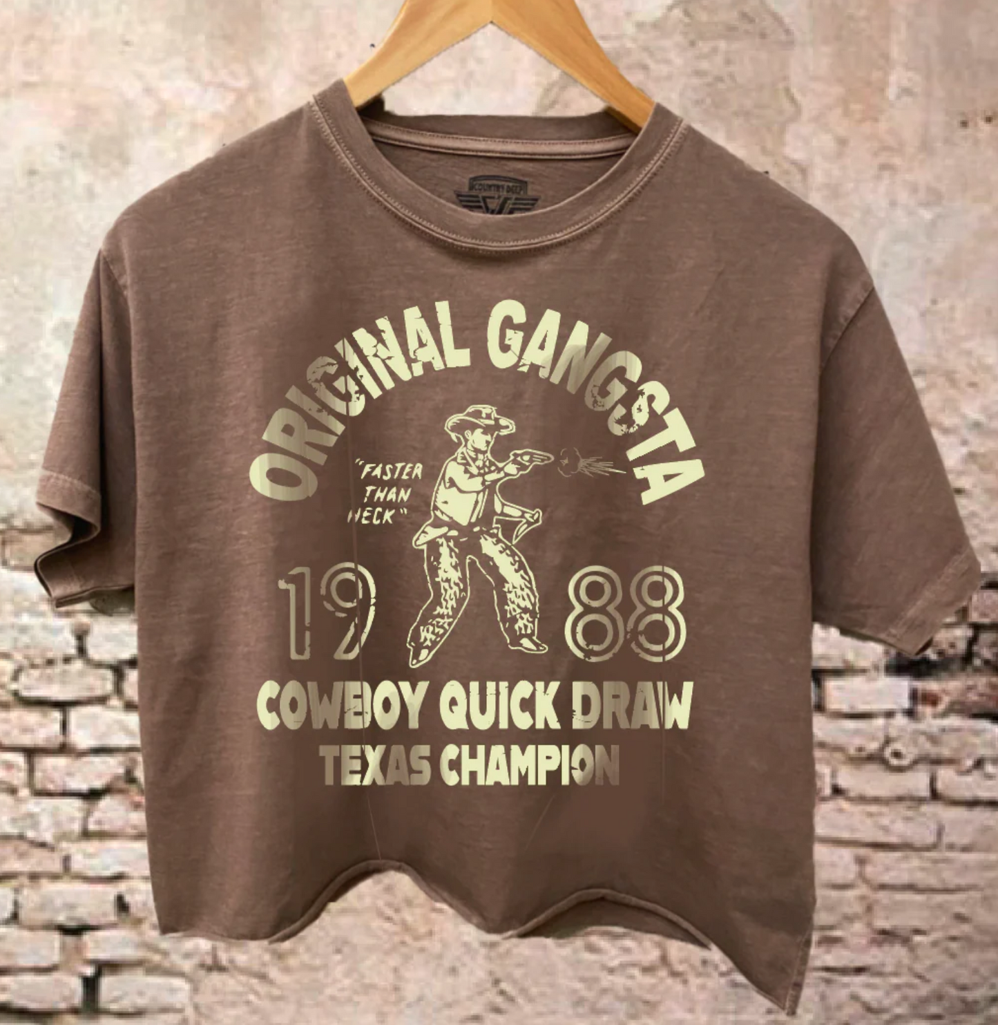 Original Gangsta 80's throwback Relaxed Cropped  T- shirt