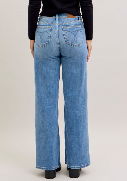 Mid Rise Retro Wide Leg