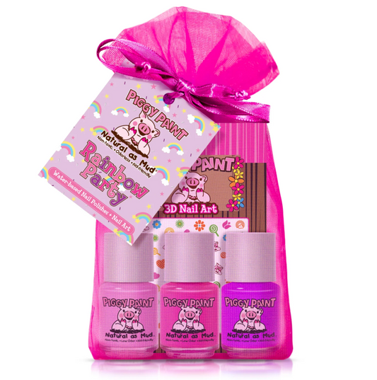 Rainbow Party Gift Set - Kids Non-toxic Nail Polish by Piggy Paint