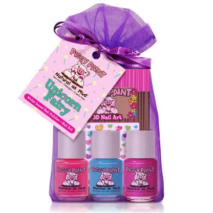 Unicorn Fairy Gift Set - Kids Non-toxic Nail Polish by Piggy Paint