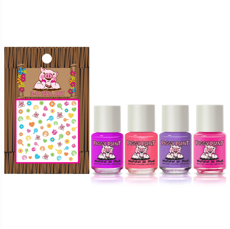 Swirls & Twirls Gift Set - Kids Non-toxic Nail Polish by Piggy Paint