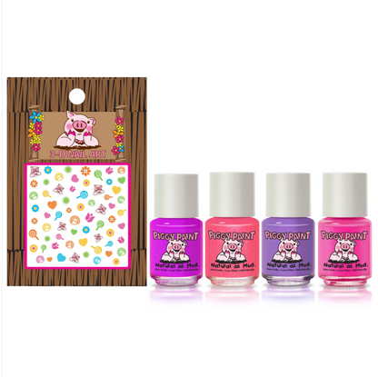 Swirls & Twirls Gift Set - Kids Non-toxic Nail Polish by Piggy Paint
