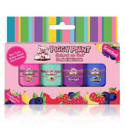 Scented Fruit Fairy 4 Polish - Gift Set - Kids Non-toxic Nail Polish by Piggy Paint