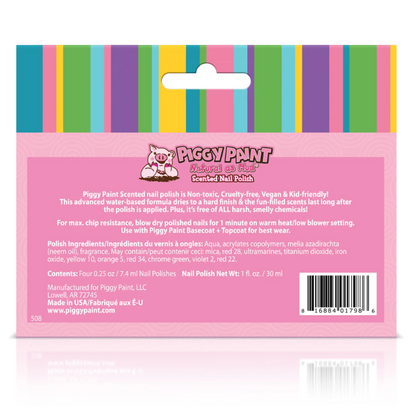 Scented Fruit Fairy 4 Polish - Gift Set - Kids Non-toxic Nail Polish by Piggy Paint