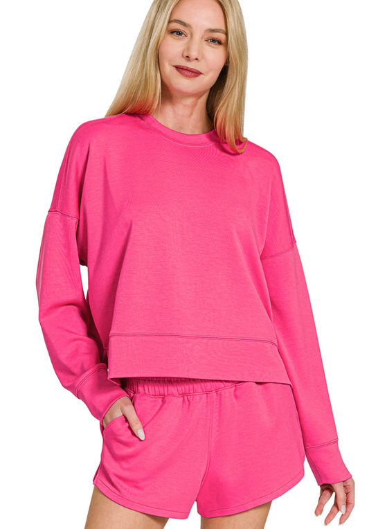 Scuba Long Sleeve Sweatshirt & Shorts Set