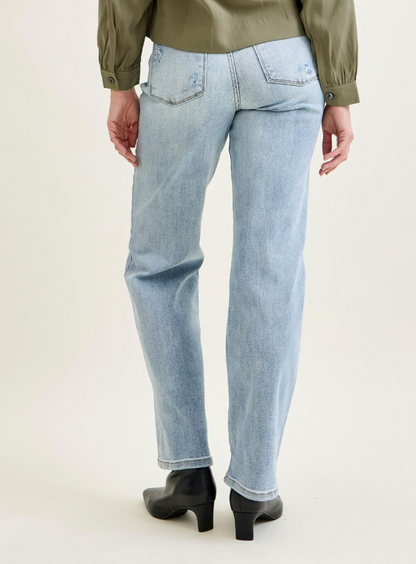 High Waist Light Wash Straight Leg Jeans by Judy Blue