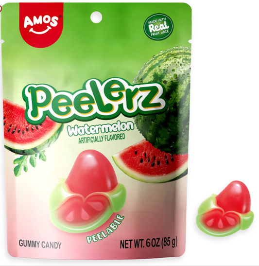 Watermelon Amos Peelerz Gummy Peg Bag