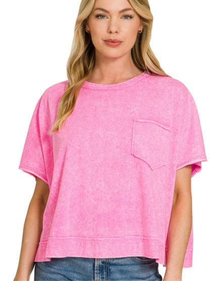 Halo Snow Washed Oversized Top