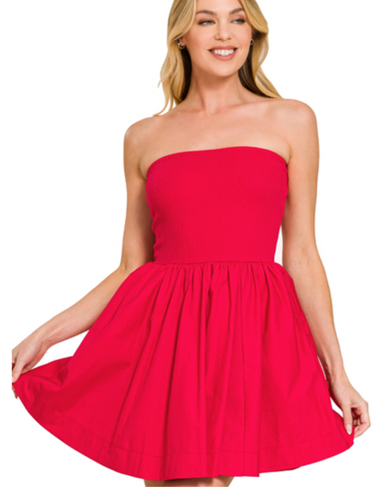 Top Flare Mini Dress with Pockets