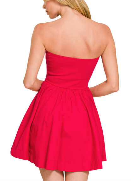 Top Flare Mini Dress with Pockets