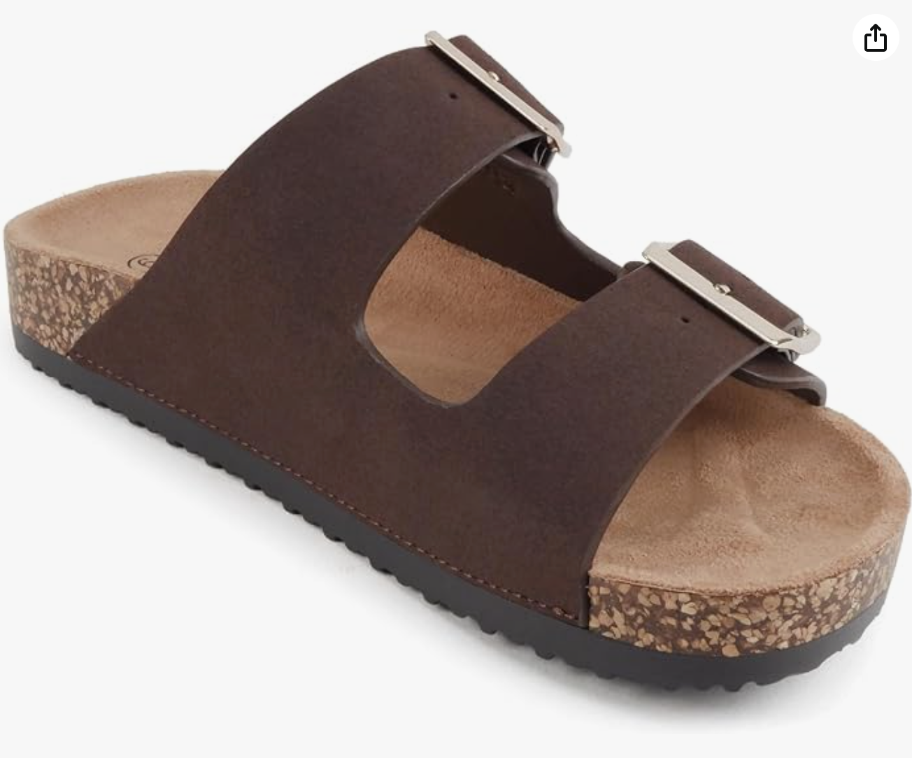 Jete Women Slide Sandals with Two Buckle Straps