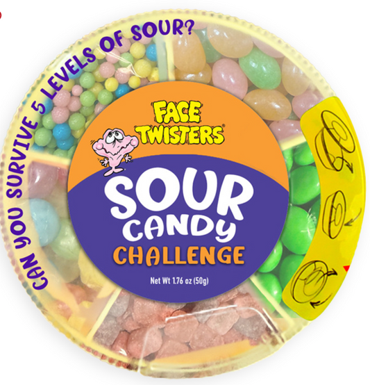 FACE TWISTERS SOUR CANDY CHALLENGE