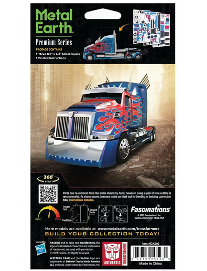 Optimus Prime Truck Metal Earth