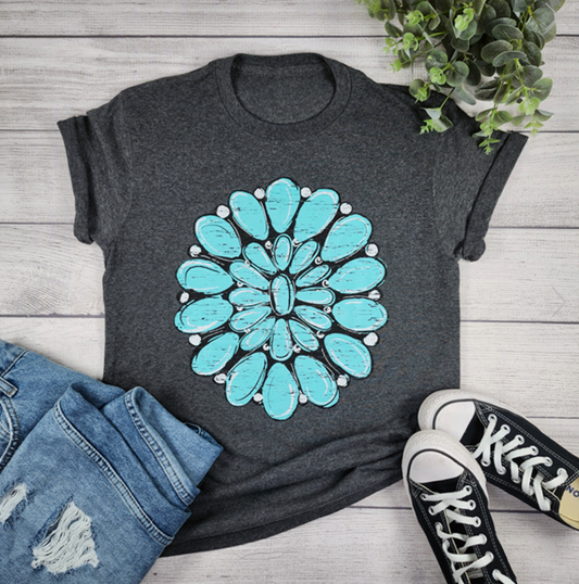 Turquoise Stone Concho Tee