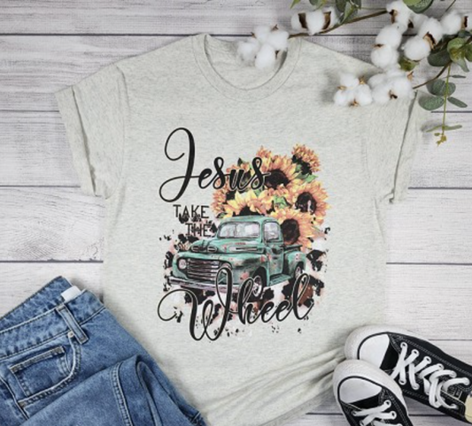 Jesus Take The Wheel Tee