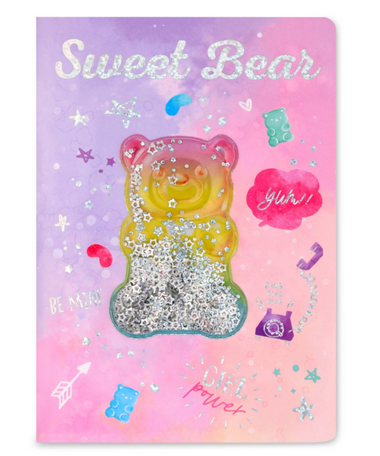 Gummy Bear Shaky Glitter Mini Journal