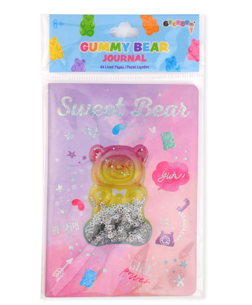 Gummy Bear Shaky Glitter Mini Journal