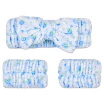 Blue Ditsy Spa Set