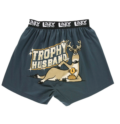 Trophy Husband Blue Men's Funny Boxer