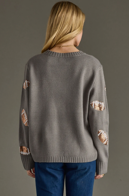 Sequin Football Sweater