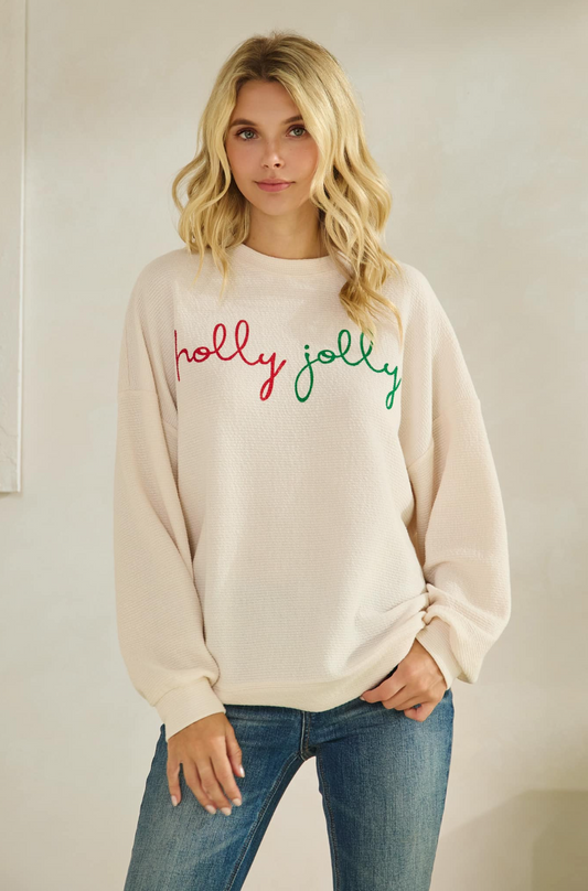 Holly Jolly Thermal Sweater