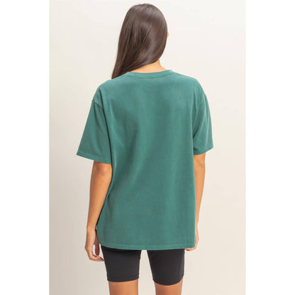 Pigment Dyed Crew Neck T-Shirt
