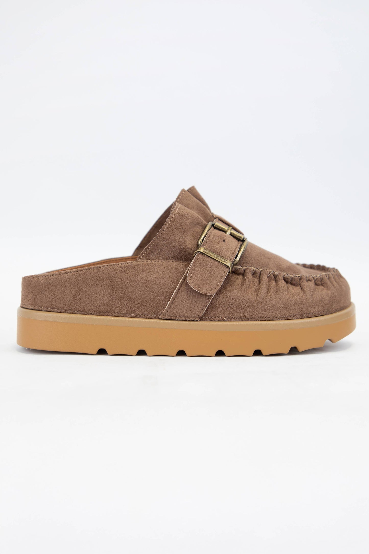 Effy Ruffle Slip On Moccasin Mule