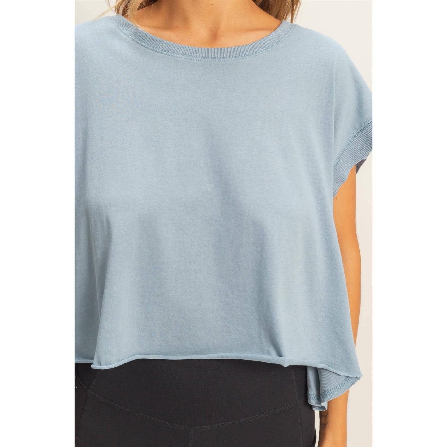 Boxy Crew Neck Top