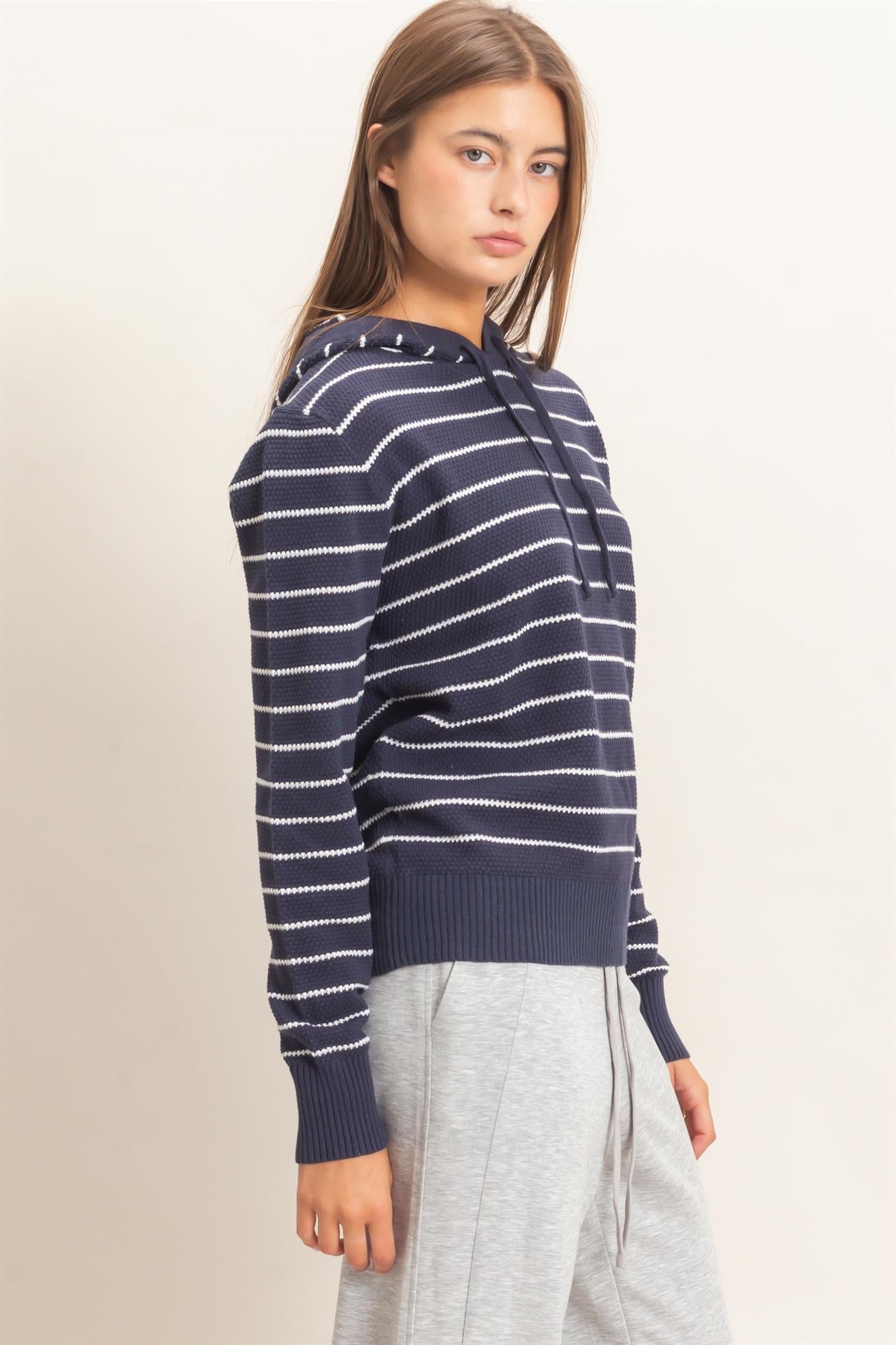 Striped Hooded Sweater