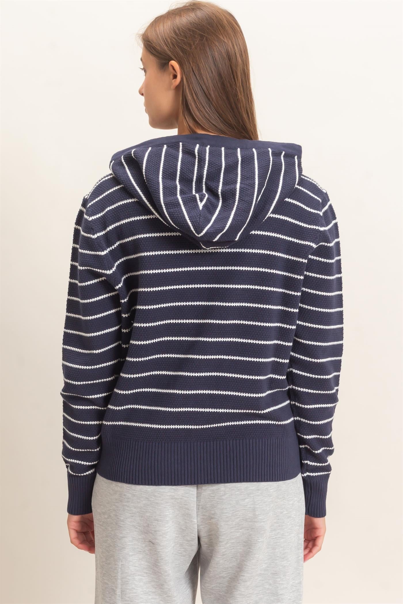 Striped Hooded Sweater