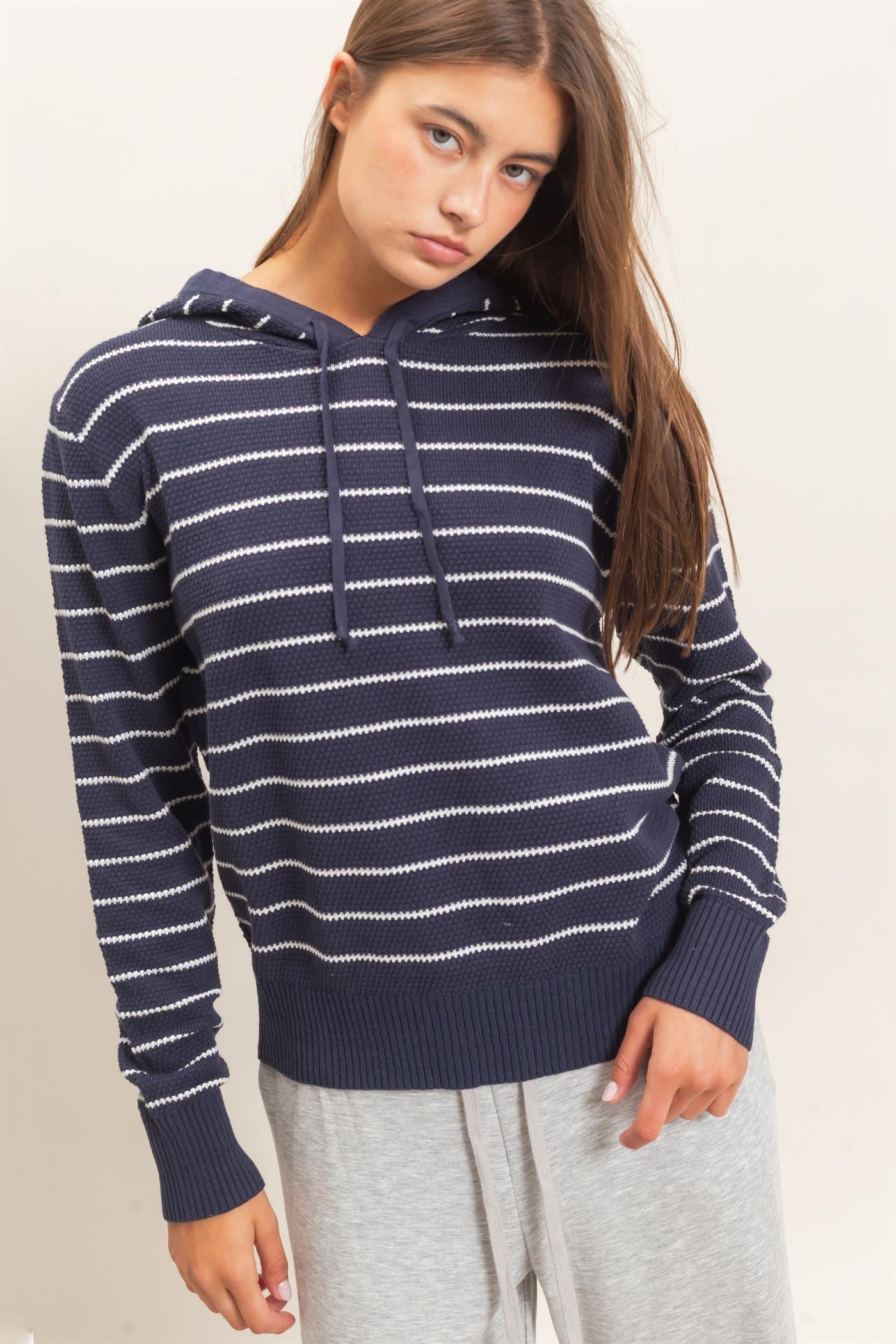 Striped Hooded Sweater