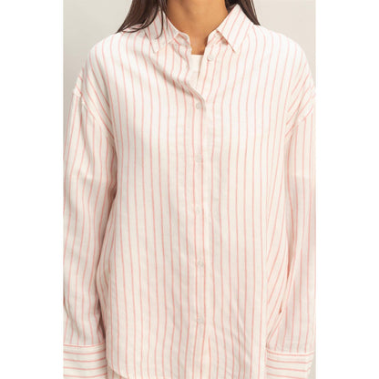 Striped Button-Up Shirt
