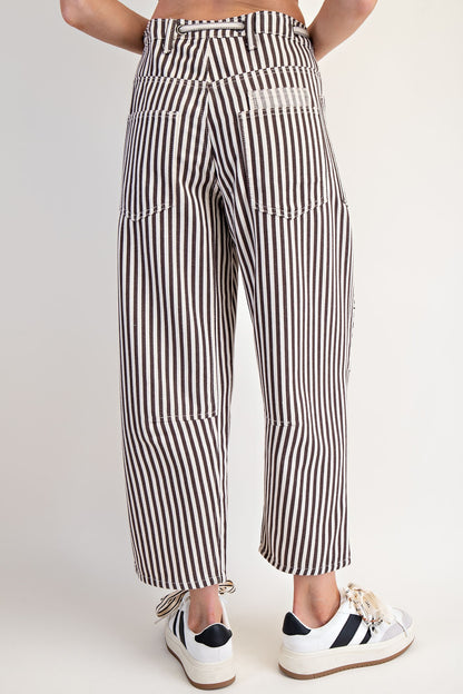 Striped Washed Twill Pants
