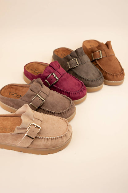 Effy Ruffle Slip On Moccasin Mule