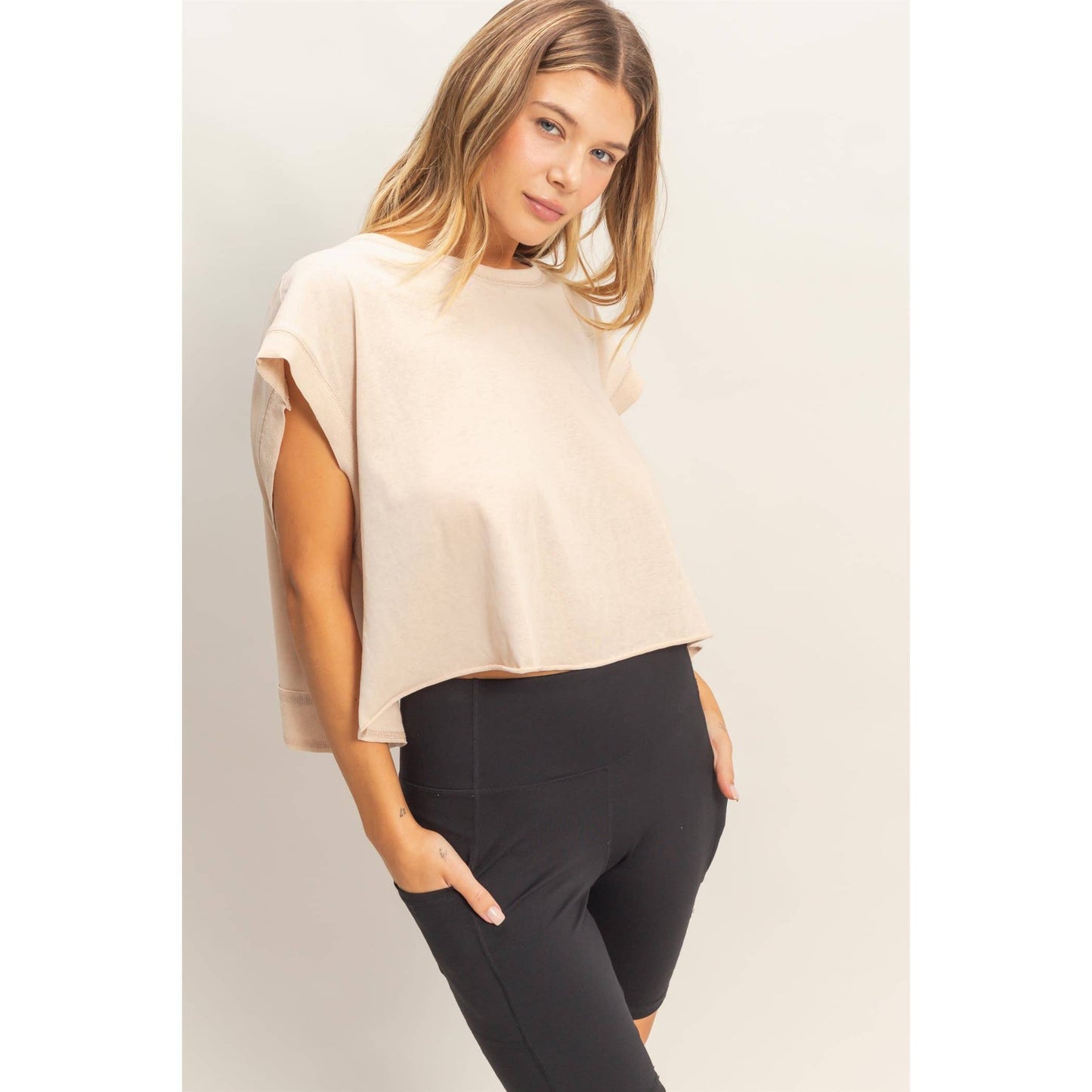 Boxy Crew Neck Top