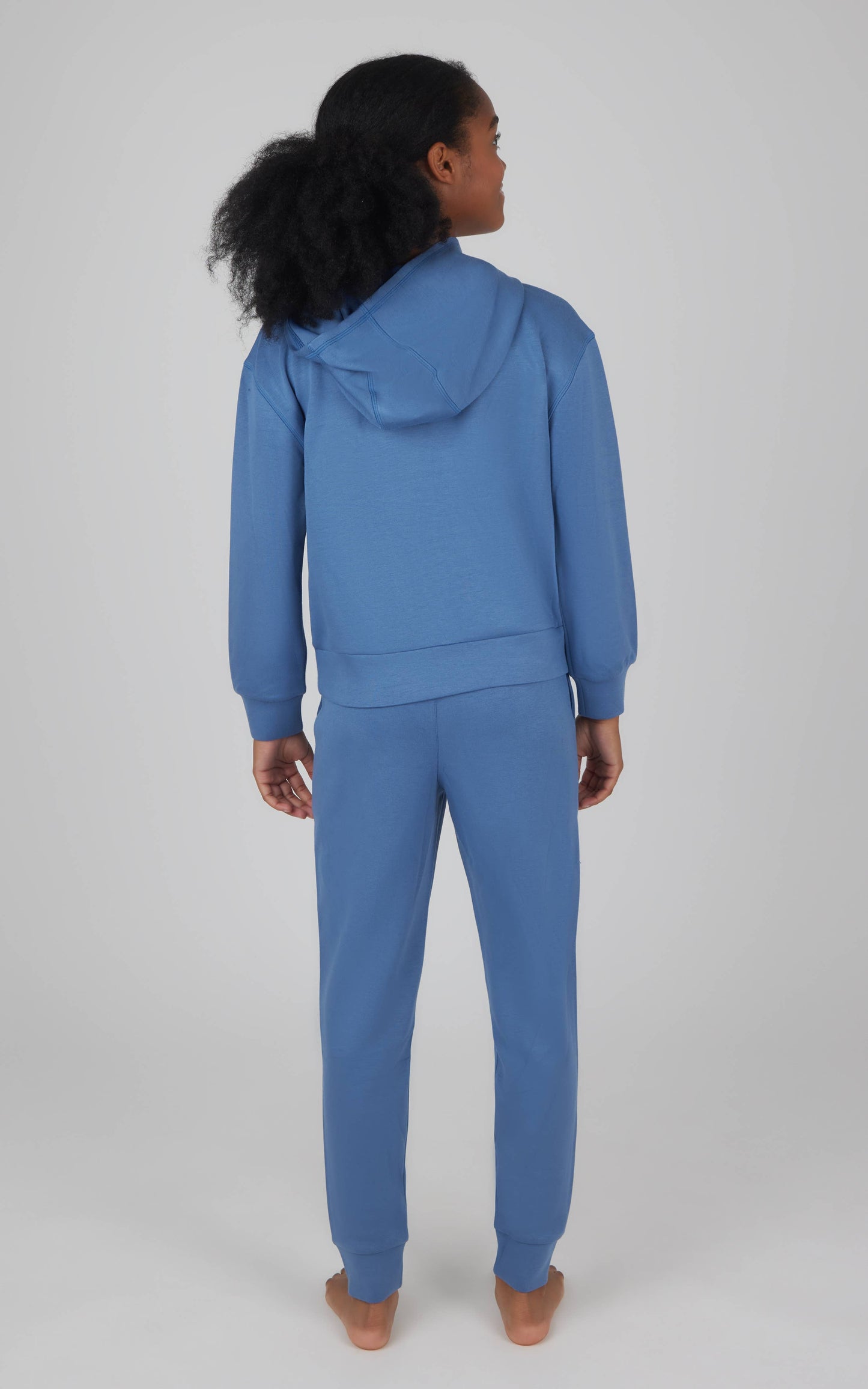 Girls Scuba Hoodie with Pocket and Jogger Set