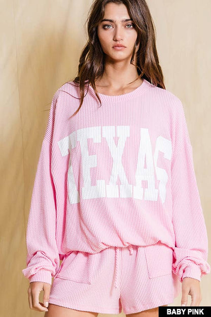 Burgundy Texas Comfy Graphic Sweatshirt