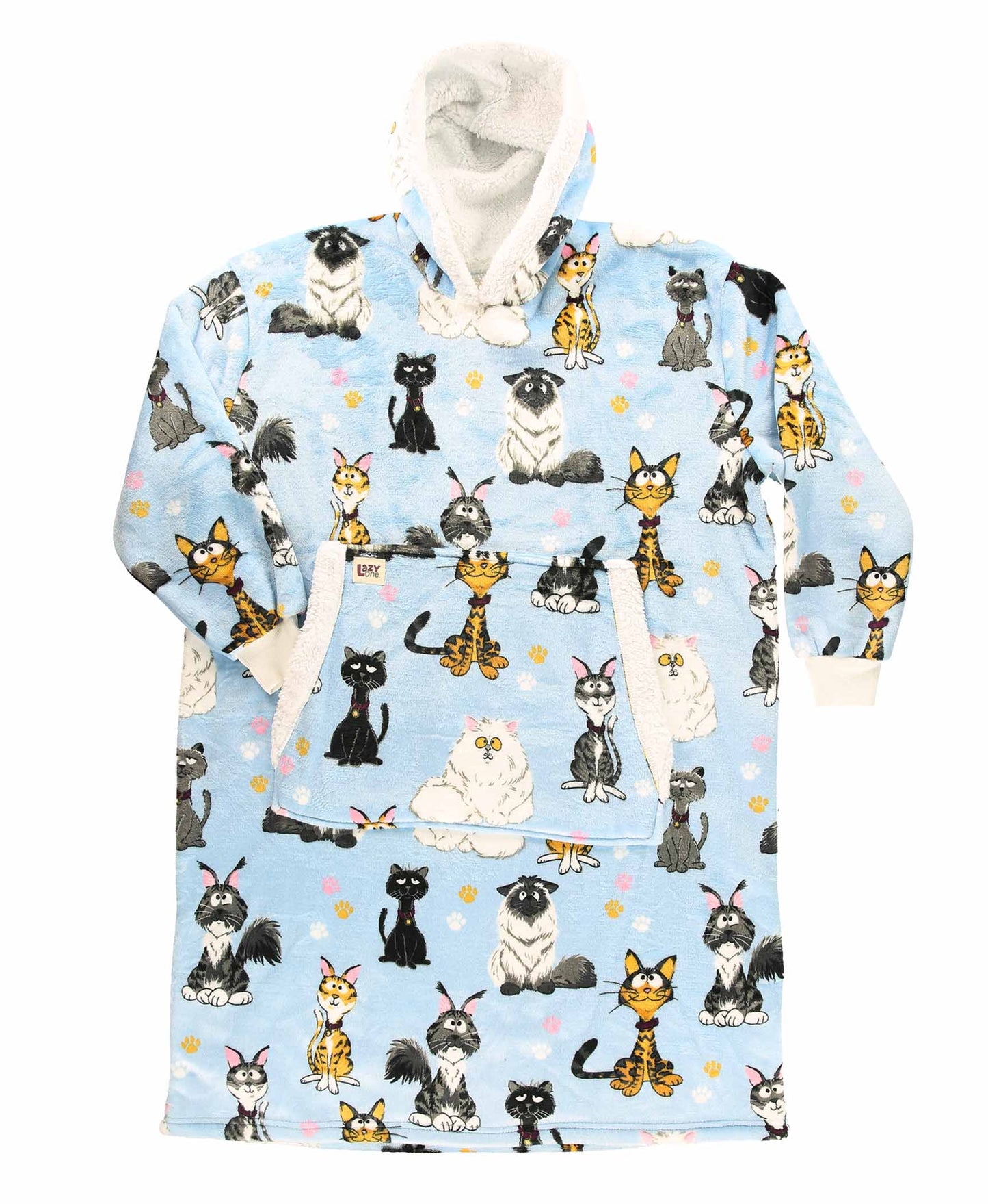 Catitude Blue Blanket Hoodie