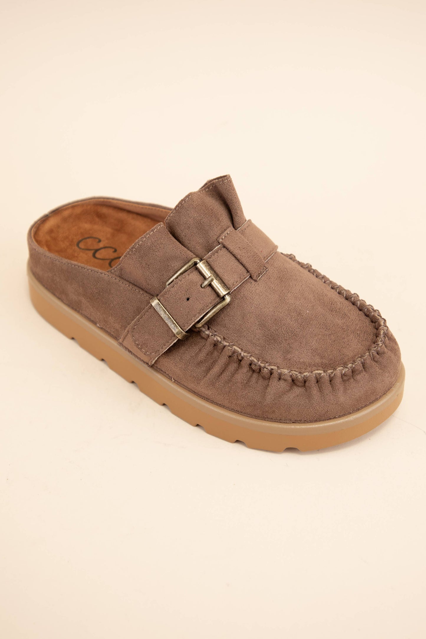 Effy Ruffle Slip On Moccasin Mule