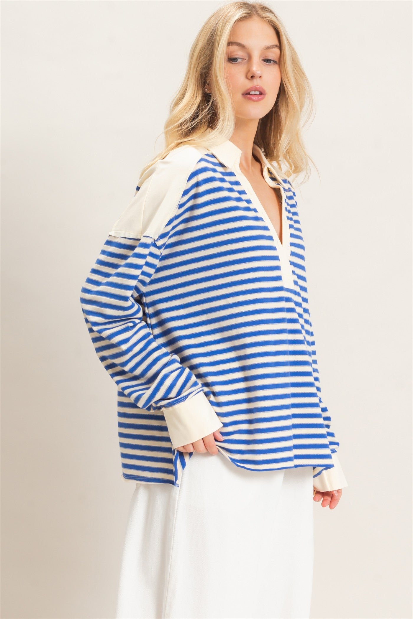Striped Henley Top