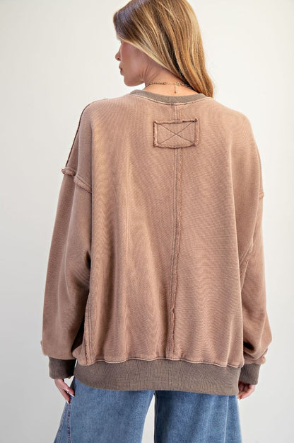 Fruit Patch Front Washed Terry Pullover