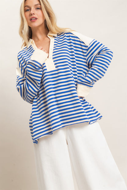 Striped Henley Top