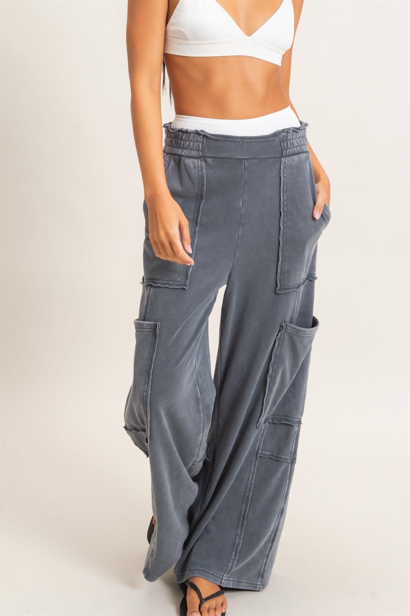 Mineral Wash Cargo Pocket Pants