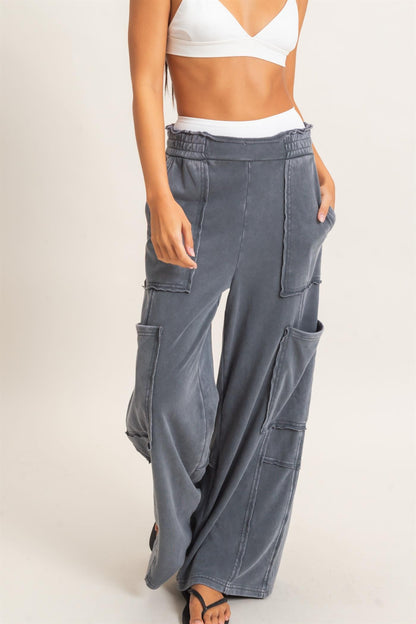 Mineral Wash Cargo Pocket Pants