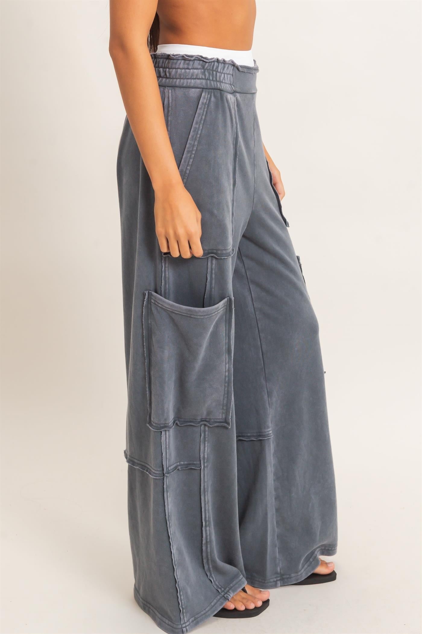 Mineral Wash Cargo Pocket Pants