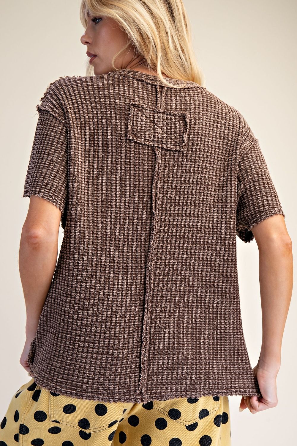 Washed Waffle Top